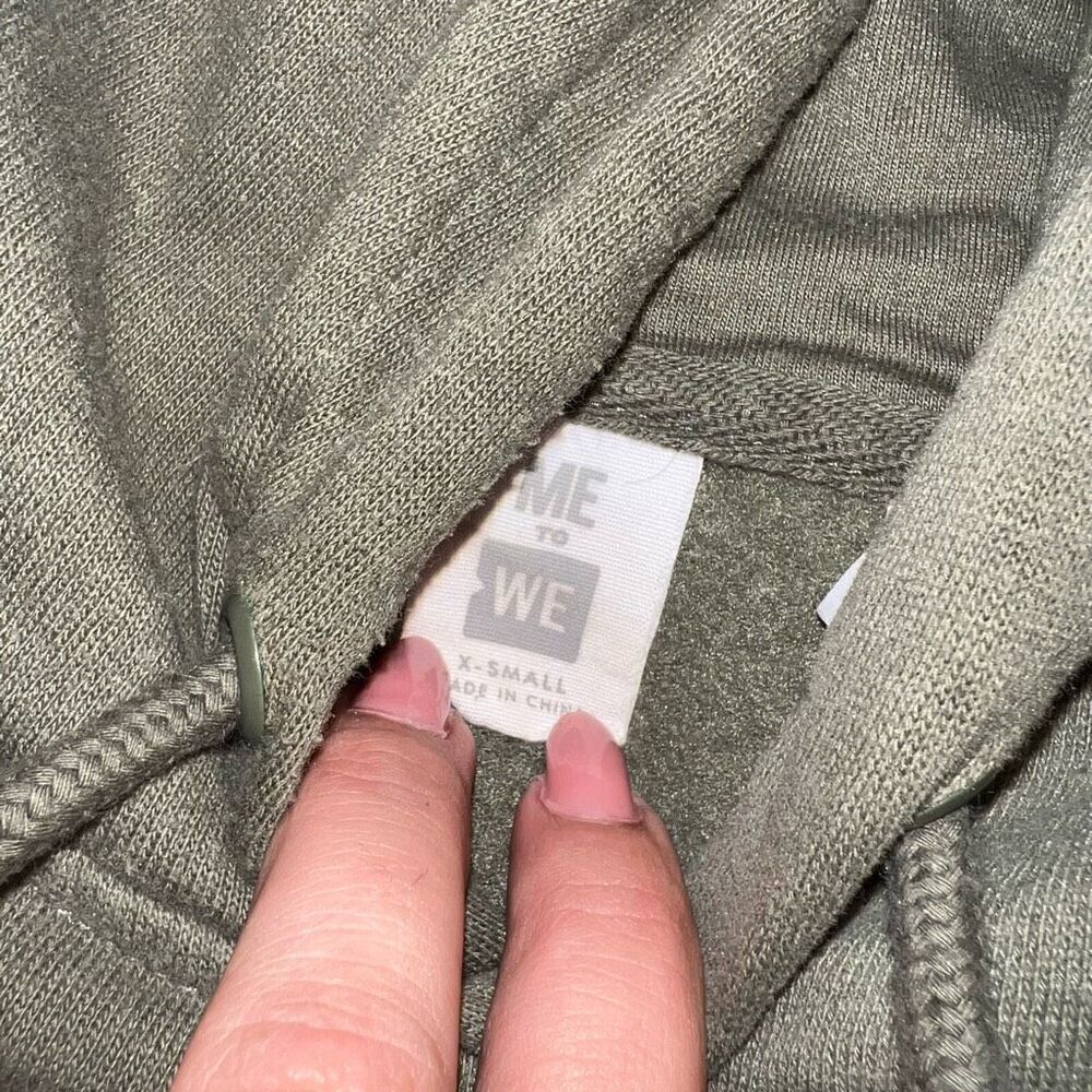 Sage green sweat shirt cropped hoodie bundle set size S - Picture 5 of 6